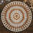 Polyester Embroidered Round Beaded Placemats Set of 2 Blue Handmade Decorative Table Mats for Christmas Decor