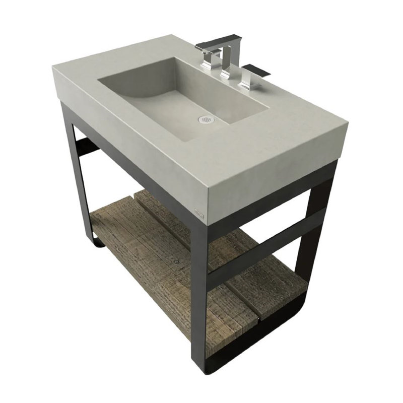 Outland 36'' W Single Vanity, Beach, Brushed Nickel, No Holes