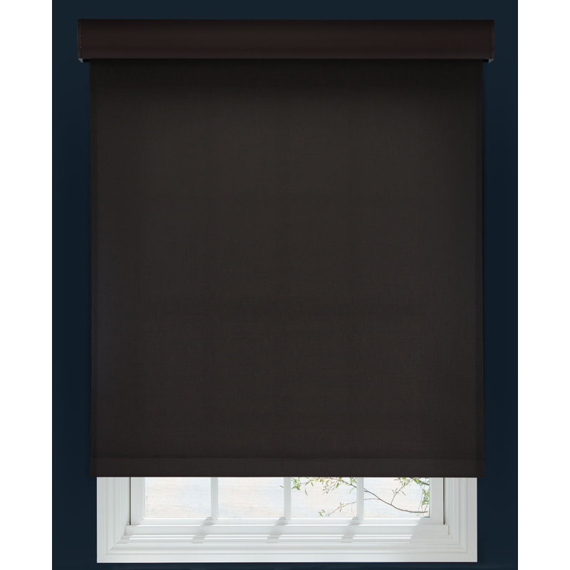 Store à enroulement rond sans fil 1% Linen Avenue, Bronze, L 49,75 po x L 66,72 po