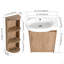 Meuble-lavabo autoportant de 23 po avec lavabo et support de rangement, portes à fermeture douce-125514662