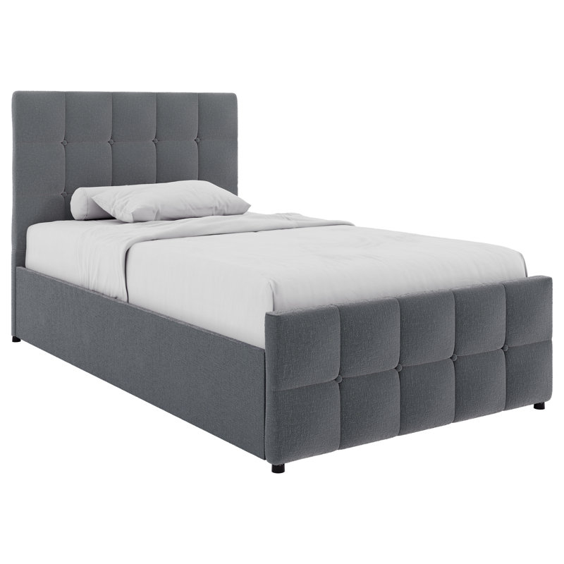 Connell Upholstered Ottoman Bed, Light Grey , Single (3')