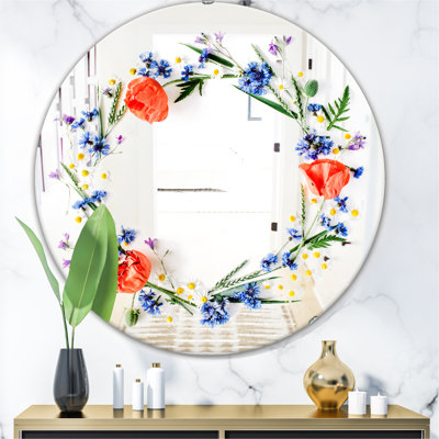 Flowers Cabin and Lodge Frameless Bathroom/Vanity Mirror