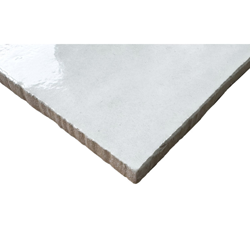 Zelij 4"x4" Ceramic Zellige Look Wall Tile, White