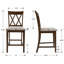 Tabouret de bar et de comptoir en X avec dossier en X-320681281