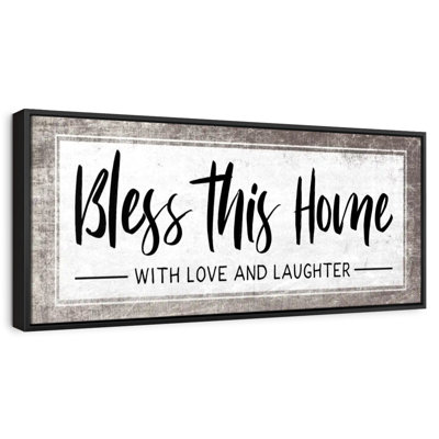 Bless This Home Typography Wall Sign