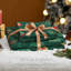Housse de couette Litsure de Noël pour lit simple - Collection de literie de Noël pour enfants avec un motif festif, comprend 1 housse de couette et 1 taie décorative (simple, motif cadeau)-135928323