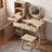 Makeup Vanity with Light mirror,3 drawers
