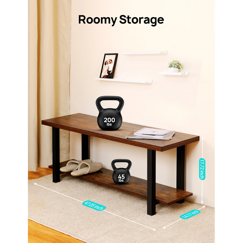 4 Pair Shoe Storage Bench