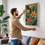 Golden Lilies Botanical - Wrapped Canvas-438265619-438265621