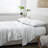 Distressed Navy Coastal Stripe Pattern Microfiber Sheet Set-1420257578