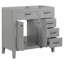 Meuble-lavabo 36 po sans lavabo, base d'armoire seulement, armoire de salle de bain avec tiroirs, structure solide et panneau de fibres à densité moyenne-761977805-761977779