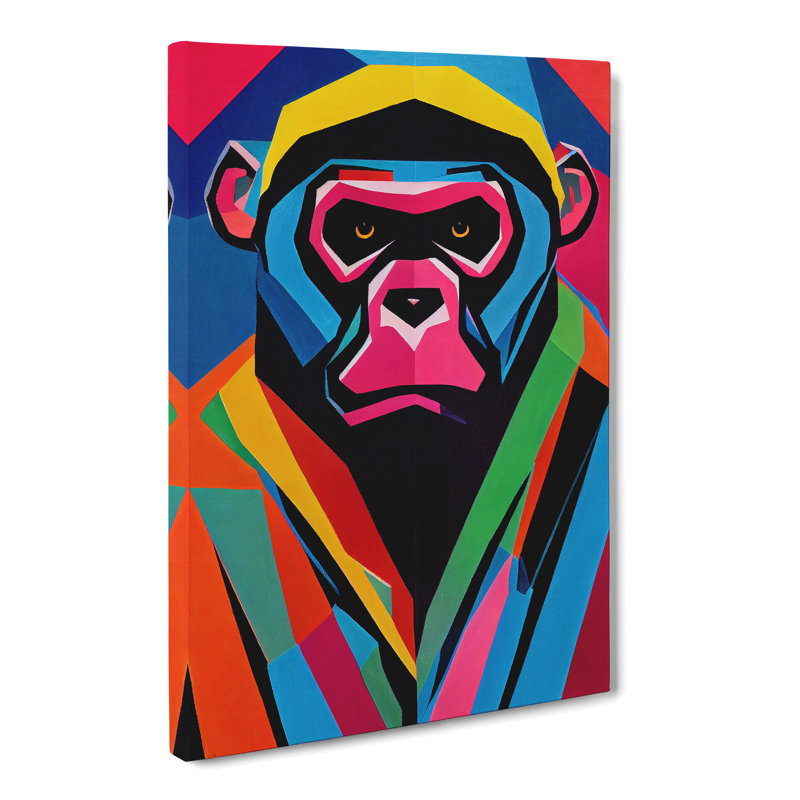 Gorilla Pop Art - Wrapped Canvas, 60cm H x 40cm W x 3cm D