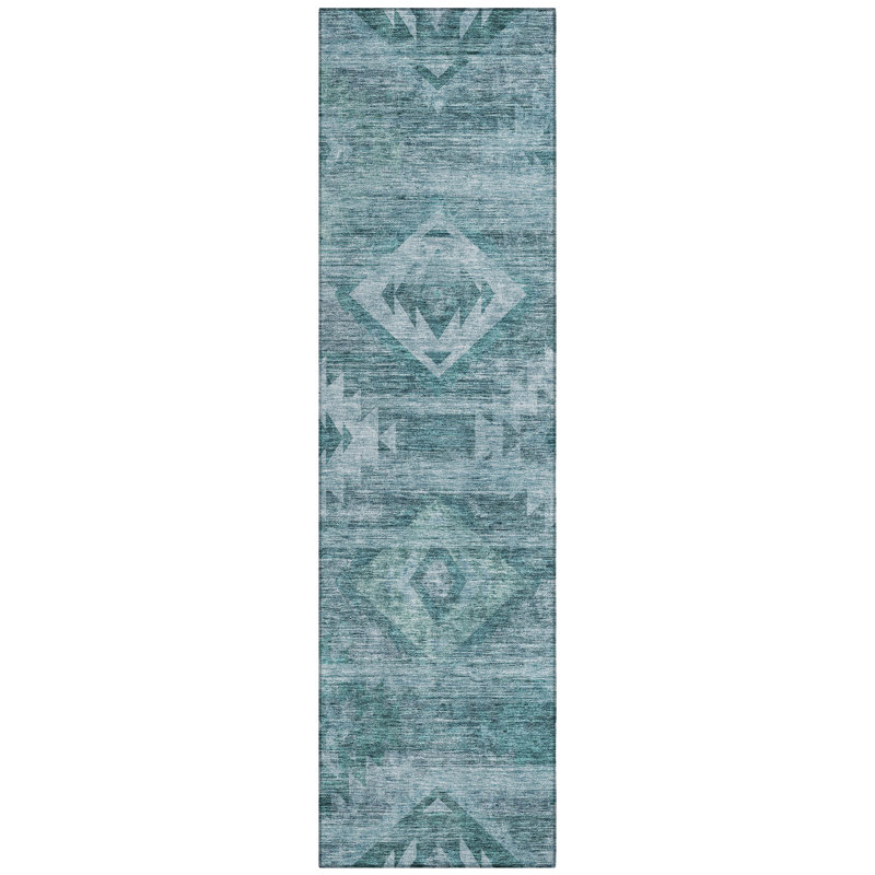 Shanquil Washable Southwestern Indoor / Outdoor Rug, Runner 2'3" x 7'6"