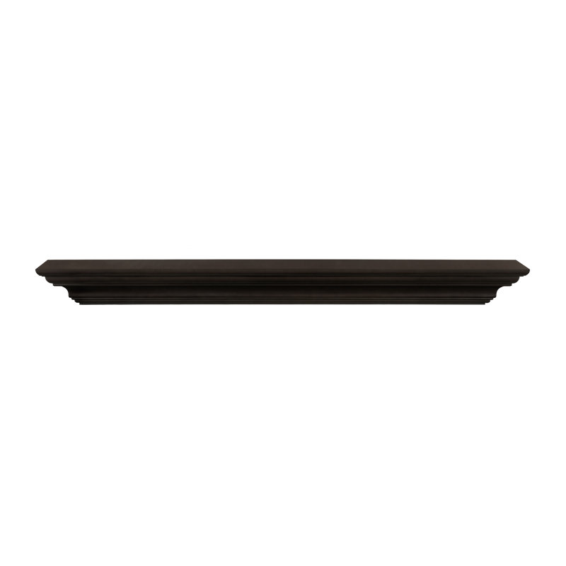 The Crestwood Fireplace Mantel Shelf, Black , 72"