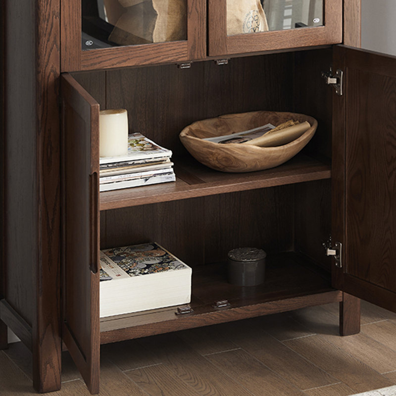 Nordic style solid wood bookcase