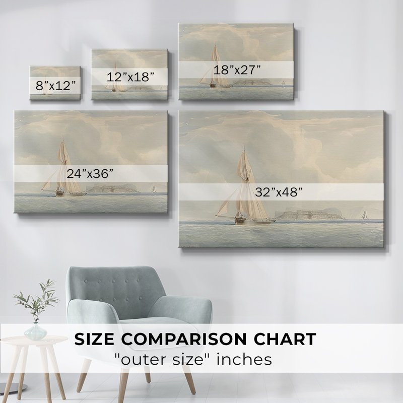 «Vintage Nautical Print», reproduction encadrée sur toile LXV, H 13 po x l 19 po