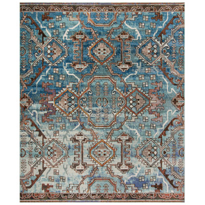 Tapis bleu / bleu clair Wooten