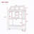Garden Wood Portable Cold Frame with Movable Wheels Mini Greenhouse with Openable Roof and Storage Box-110833710