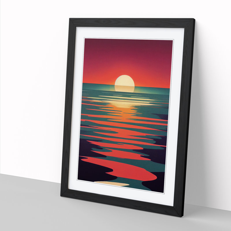 Sunset Scandinavian Vol.1 - Framed Print, Black, 34cm H x 25cm W x 2cm D