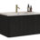 Meuble-lavabo rayé avec lavabo en céramique blanc, meuble-lavabo mural flottant pour salle de bain moderne, pré-assemblé
