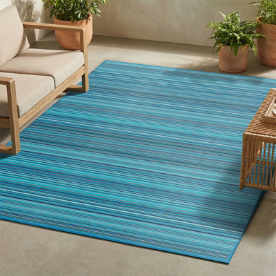 Tapis d'extérieur à rayures Geo Modern