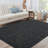 4x6 Living Room Rugs Machine Washable Area Rugs Modern Solid Color Textured Rug Non Slip Backing Non Shedding Neutral Mats for Bedroom Entryway Office Black-322864554-322864545
