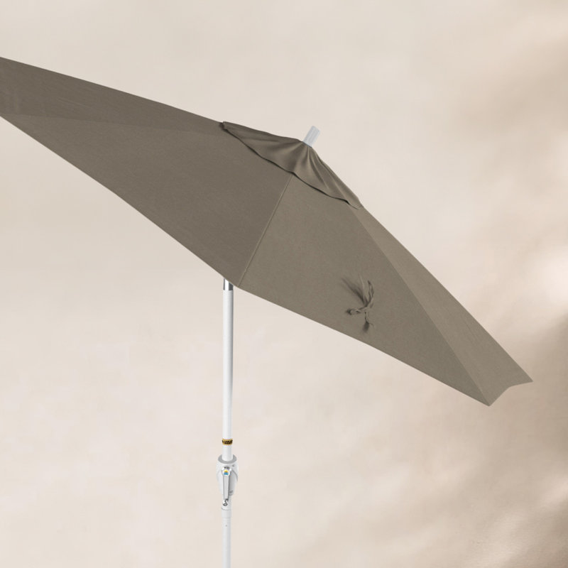 Parasol de marché 7,5', Blanc, Sunbrella®, Sunbrella® à tissage uni palette colombe