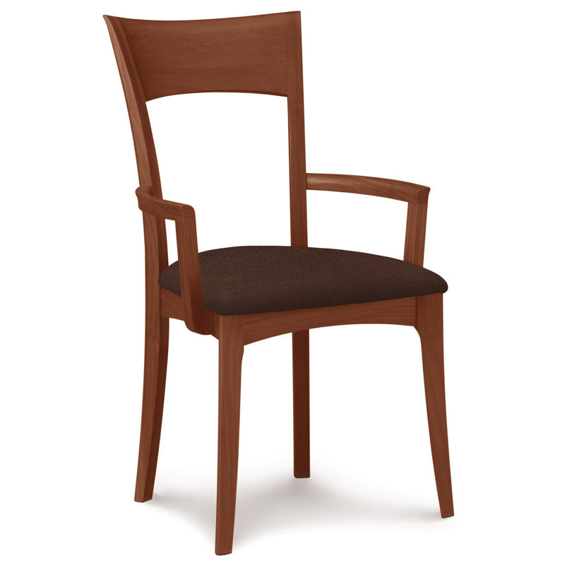 Ingrid 19.25'' H Upholstered Cherry Armchair, Windsor Cherry, Coffee