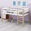 Lit mezzanine en bois avec échelle