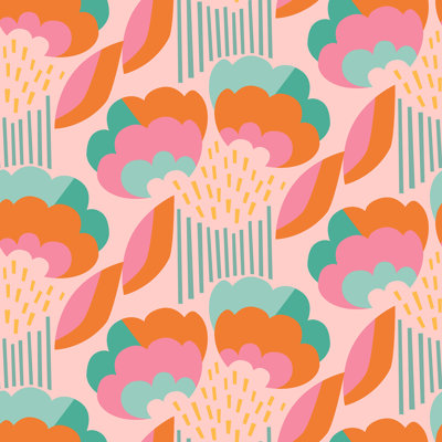 Retro Esme Pink Peel and Stick Wallpaper