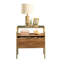 Table de chevet, finition brune