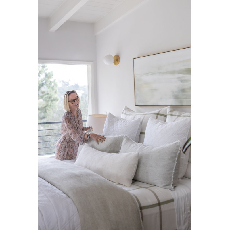 Logan Linen Duvet Cover, Twin, Olive