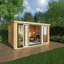 Mercia 13ft x 10ft Home Office Studio Log Cabin With UPVC Windows & Doors (44mm)-105863283
