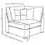 Canapé modulaire rembourré 6 pièces Lafayette