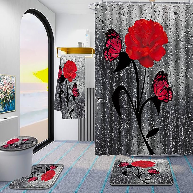 Rideau de douche Howton, Rouge
