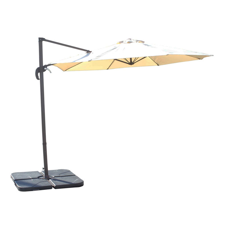 Tiffany 300cm Cantilever Parasol, Brown, Chocolate/Cream