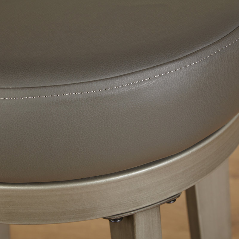 Tabouret de bar pivotant 30,5 po Gadberry, Gris, Étain brossé, 24.5"