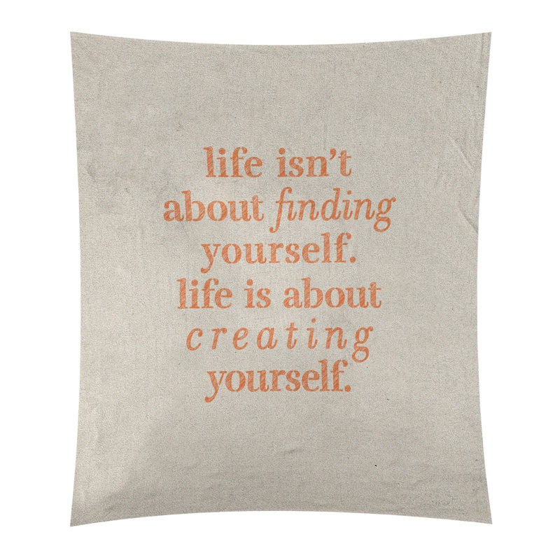 Tapisserie en polyester à créer vous-même quote, H 27,5 po x l 37,5 po, Blanc / orange