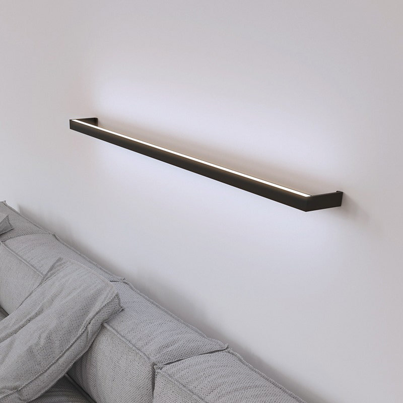 Thin-Line 1 - Light LED Bath Bar, Satin Black, 0.75'' H X 96'' W X 3.5'' D, 3000K