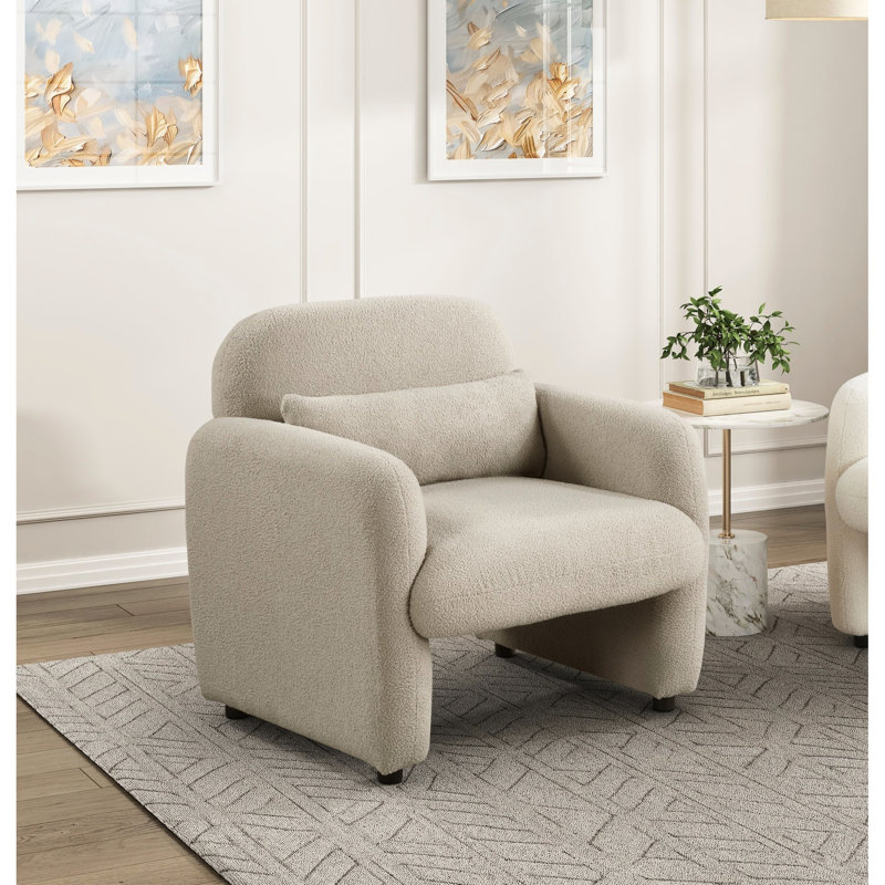 Chaise d'appoint Taupe Boucle, Taupe
