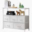 Commode à 5 tiroirs l 39,4 po Esma, rangement en tissu, commode pour chambre avec meuble télé-1372580263