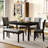 6-Piece Dining Table Set With Bench And Chairs, Wooden Dining Table Set For 6