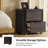 Kaybri 26''W Modern 2-Drawer Fluted Nightstand with Power Outlet-1834014153