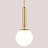 Luminaire suspendu simple en laiton brossé à 1 lumière Dereon-1390676940