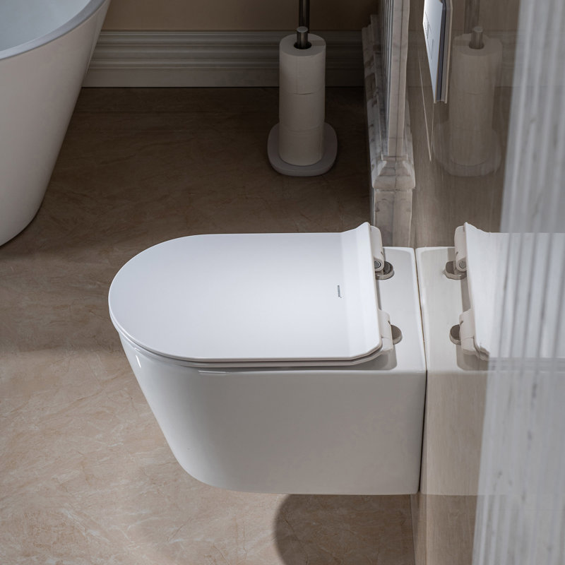 Elongated Wall Mounted Dual Flush High Efficiency Toilet