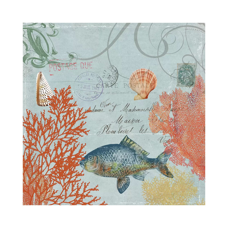 Under The Sea I by Aimee Wilson - Wrapped Canvas Print, 30.48 cm H x 30.48 cm W