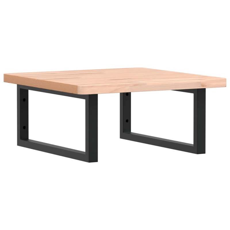 Accent Shelf, 50 x 50 x 2.5 cm, Brown/Black