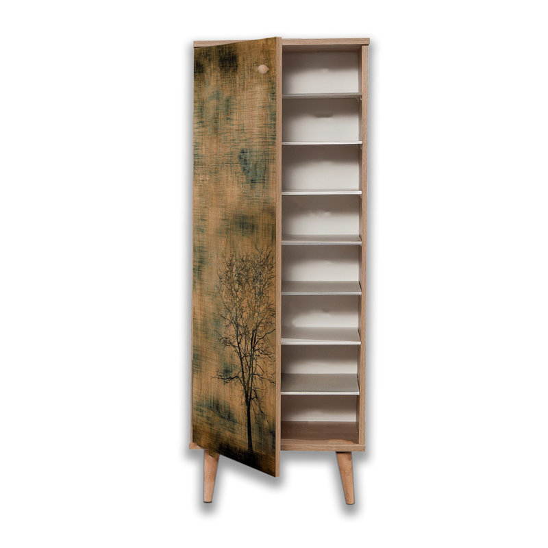 20 Pairs Floral Shoe Storage Cabinet
