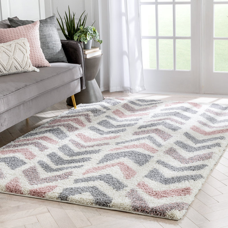 Arden Chevron Synthetic Area Rug, Rectangle 120 x 160cm