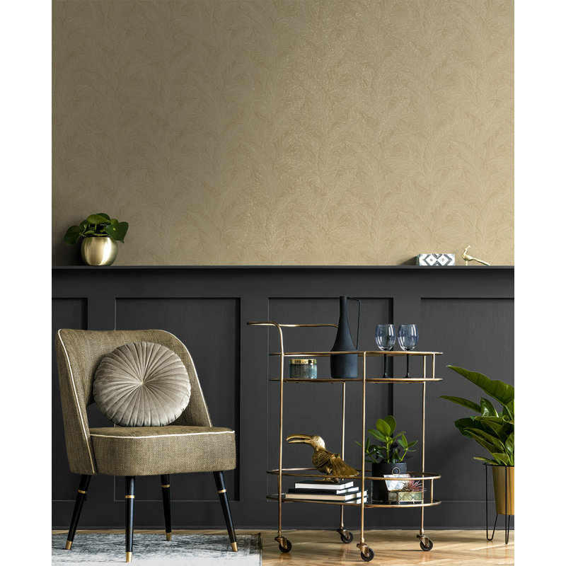 Asja 27' L x 27" W Wallpaper, Old Gold